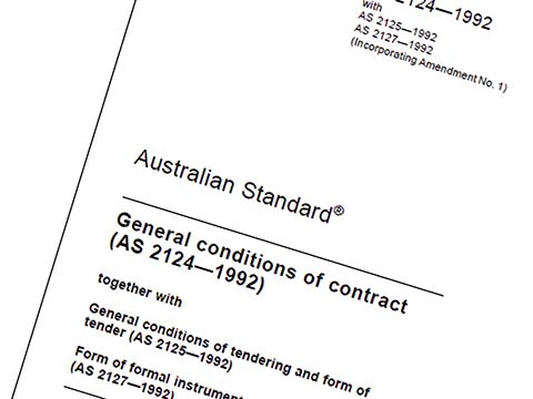 Australian Standard AS2124 Cover Page