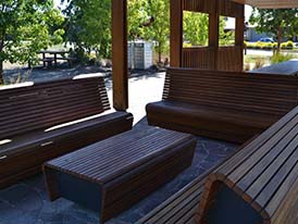 Custom timber outdoor lounge
